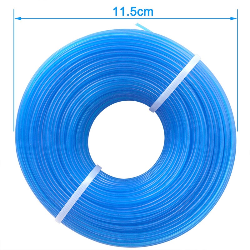 Akuoly Grass Trimmer Line 328ft .065'' Weed Trimmer Spool Replacement, Nylon Material for String Trimmers, 1.6mm Diameter, Blue - Image 4